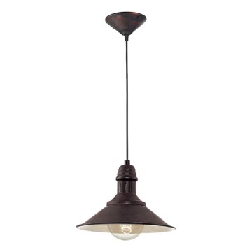 Brilagi - Pendel på ledning FORGE 1xE27/60W/230V Ø 22 cm brun