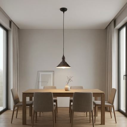 BRILAGI - Pendel på ledning FORGE 1xE27/60W/230V Ø 22 cm brun