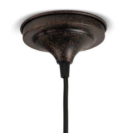 BRILAGI - Pendel på ledning FORGE 1xE27/60W/230V Ø 22 cm brun