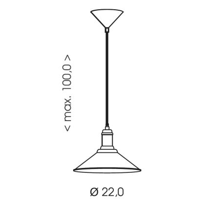 Brilagi - Pendel på ledning FORGE 1xE27/60W/230V Ø 22 cm brun