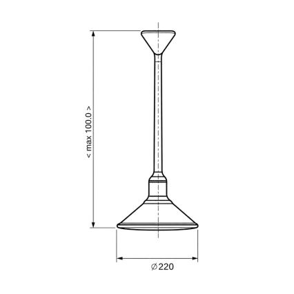 BRILAGI - Pendel på ledning FORGE 1xE27/60W/230V Ø 22 cm brun