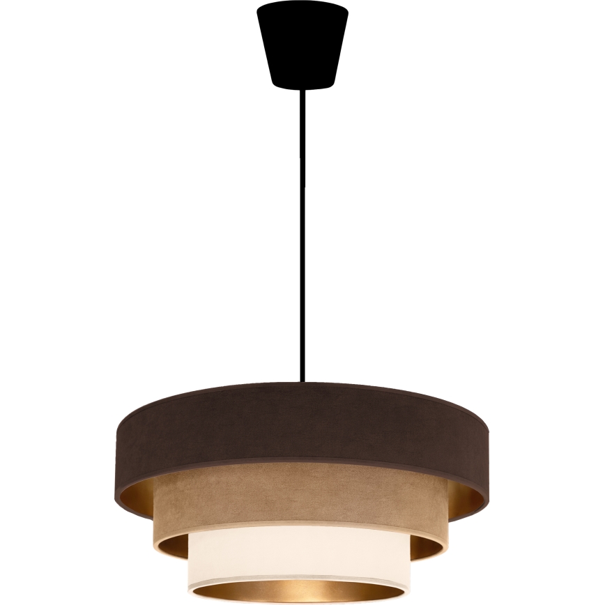 Brilagi - Pendel på ledning LUNETA 1xE27/60W/230V Ø 40 cm brun/beige/creme