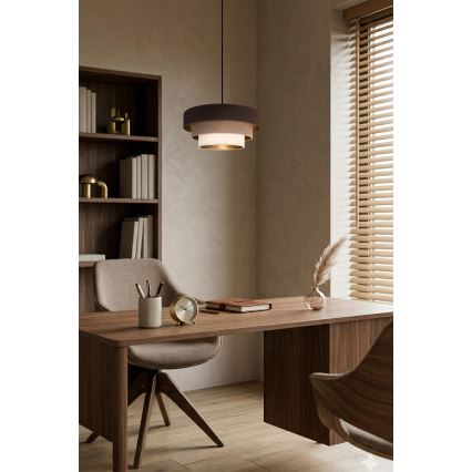 Brilagi - Pendel på ledning LUNETA 1xE27/60W/230V Ø 40 cm brun/beige/creme