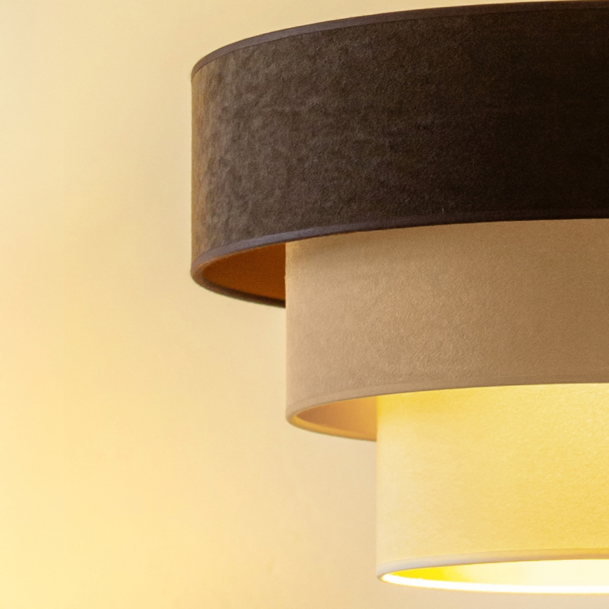 Brilagi - Pendel på ledning LUNETA 1xE27/60W/230V Ø 40 cm brun/beige/creme