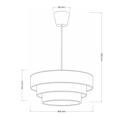 Brilagi - Pendel på ledning LUNETA 1xE27/60W/230V Ø 40 cm brun/beige/creme