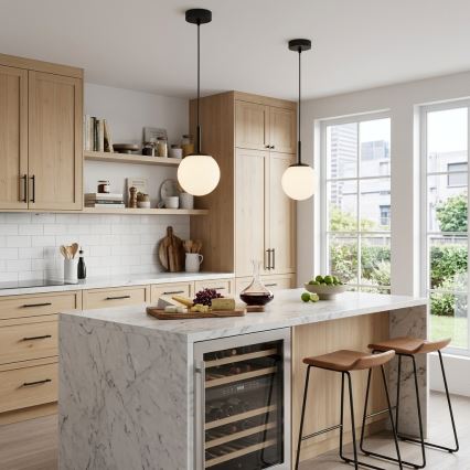 Brilagi - Pendel på ledning MILO 1xE27/60W/230V sort