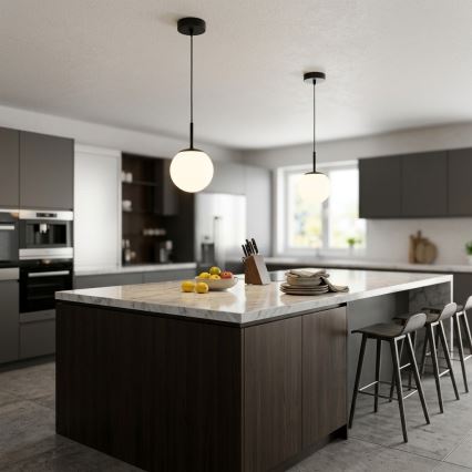 Brilagi - Pendel på ledning MILO 1xE27/60W/230V sort