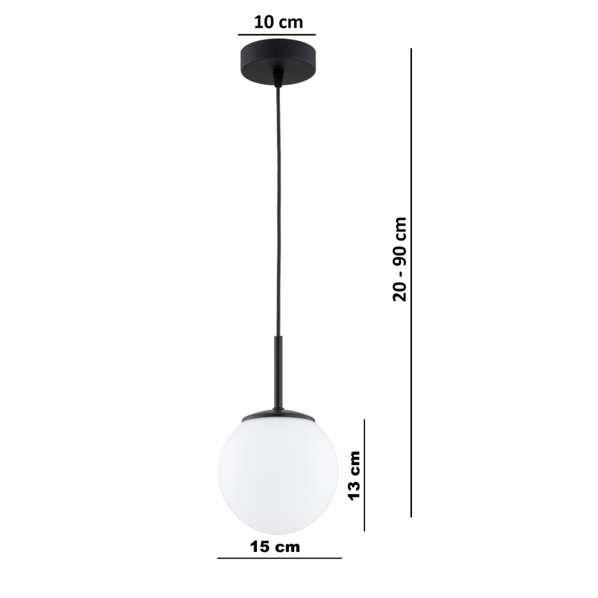 Brilagi - Pendel på ledning MILO 1xE27/60W/230V sort