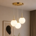 Brilagi - Pendel på ledning MILO 3xE27/60W/230V guld