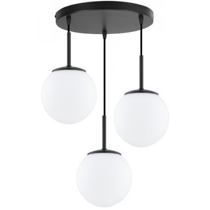 Brilagi - Pendel på ledning MILO 3xE27/60W/230V sort