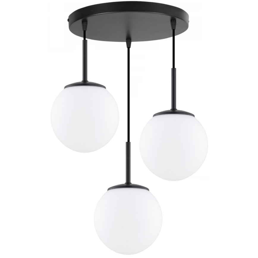 Brilagi - Pendel på ledning MILO 3xE27/60W/230V sort