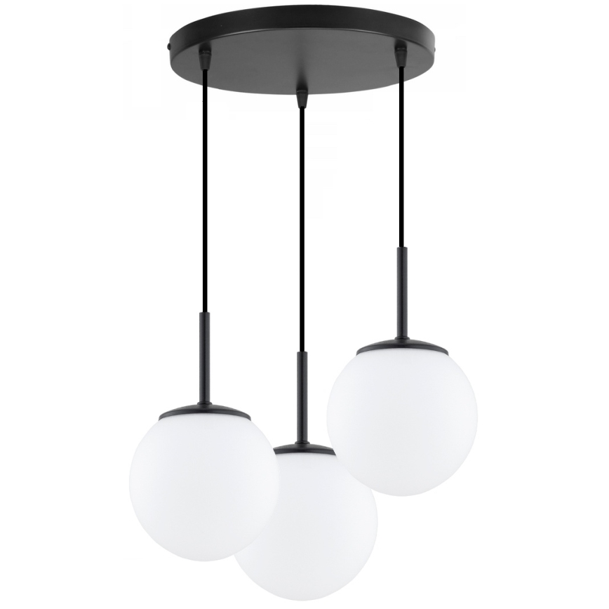 Brilagi - Pendel på ledning MILO 3xE27/60W/230V sort