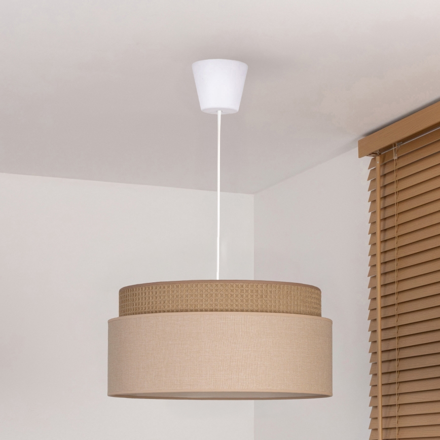 Brilagi - Pendel på ledning PADOVA 1xE27/60W/230V Ø 40 cm beige