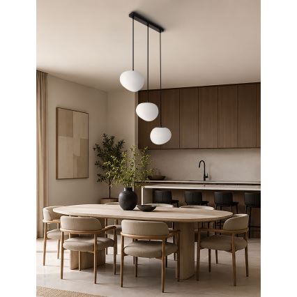 BRILAGI - Pendel på ledning PEBBLES 3xE27/40W/230V sort