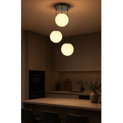 BRILAGI - Pendel på ledning POLOS 3xE27/40W/230V Ø 42 cm sort
