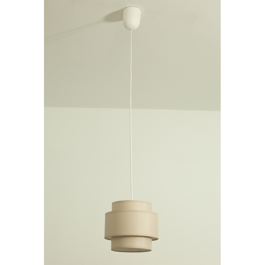Brilagi - Pendel på ledning RESNA 1xE27/60W/230V Ø 20 cm beige