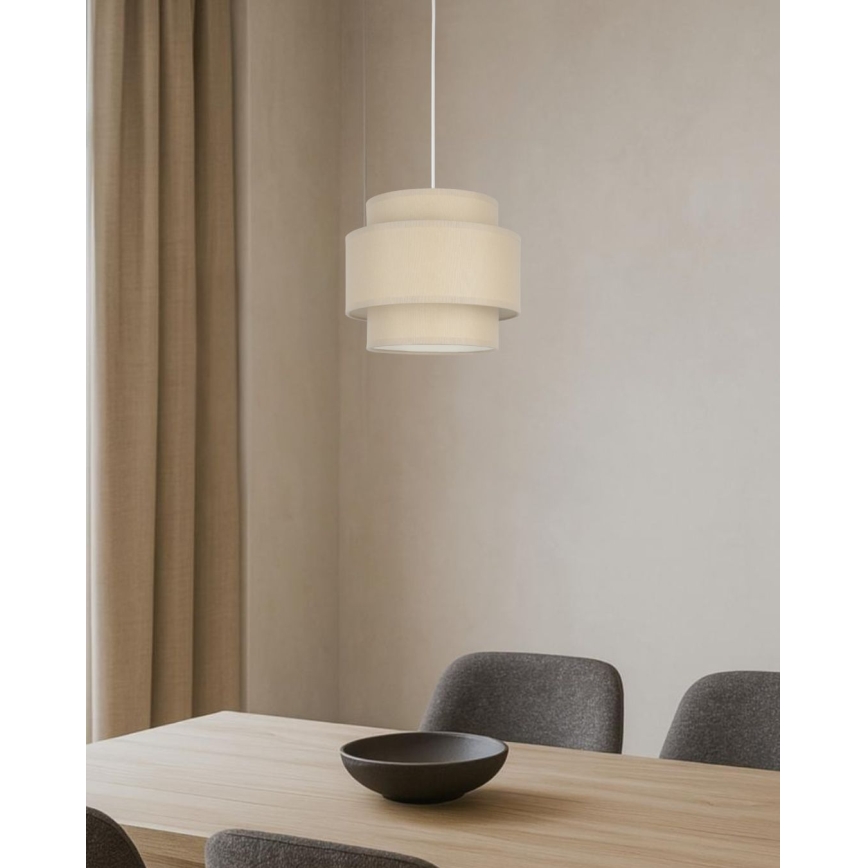 Brilagi - Pendel på ledning RESNA 1xE27/60W/230V Ø 20 cm beige