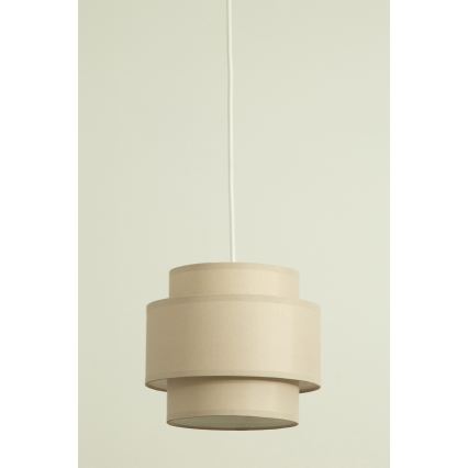 Brilagi - Pendel på ledning RESNA 1xE27/60W/230V Ø 20 cm beige