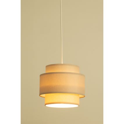 Brilagi - Pendel på ledning RESNA 1xE27/60W/230V Ø 20 cm beige