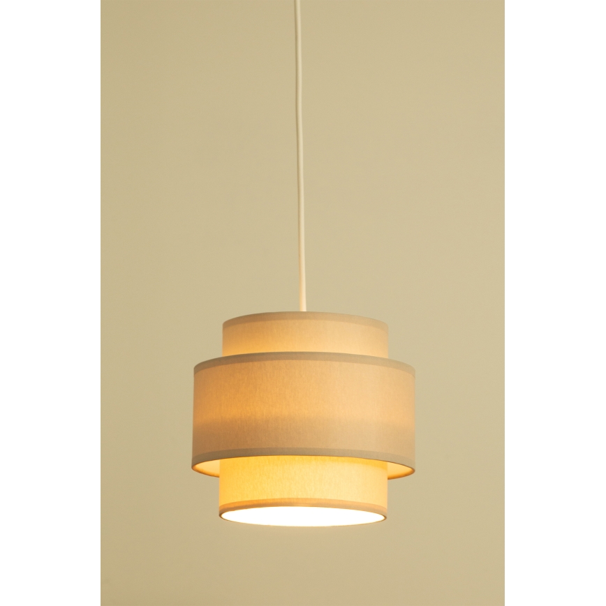Brilagi - Pendel på ledning RESNA 1xE27/60W/230V Ø 20 cm beige