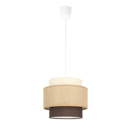 Brilagi - Pendel på ledning RESNA 1xE27/60W/230V Ø 20 cm beige/sort