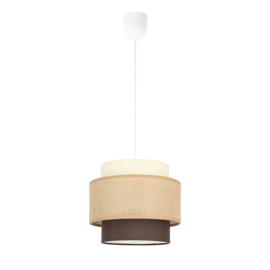 Brilagi - Pendel på ledning RESNA 1xE27/60W/230V Ø 20 cm beige/sort