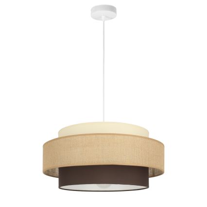 Brilagi - Pendel på ledning RESNA 1xE27/60W/230V Ø 40 cm beige/sort