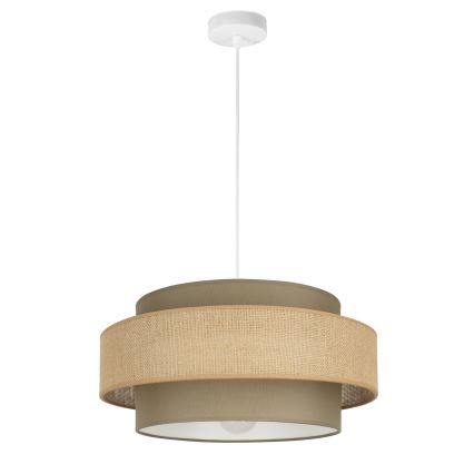 Brilagi - Pendel på ledning RESNA 1xE27/60W/230V Ø 40 cm brun/beige