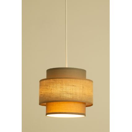 Brilagi - Pendel på ledning RESNA 2xE27/60W/230V Ø 30 cm brun/beige