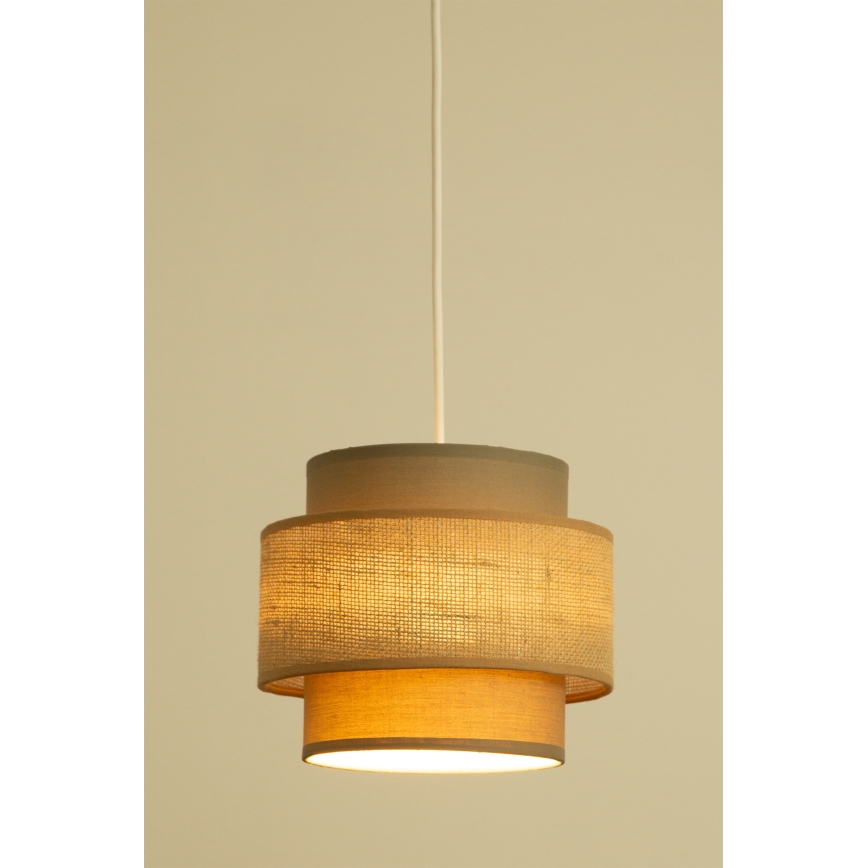 Brilagi - Pendel på ledning RESNA 2xE27/60W/230V Ø 30 cm brun/beige