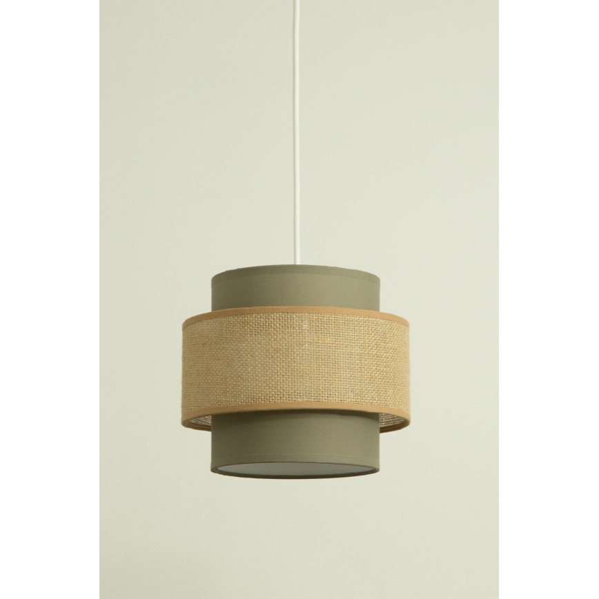 Brilagi - Pendel på ledning RESNA 2xE27/60W/230V Ø 30 cm brun/beige