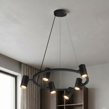 Brilagi - Pendel på ledning SELE 6xGU10/30W/230V sort
