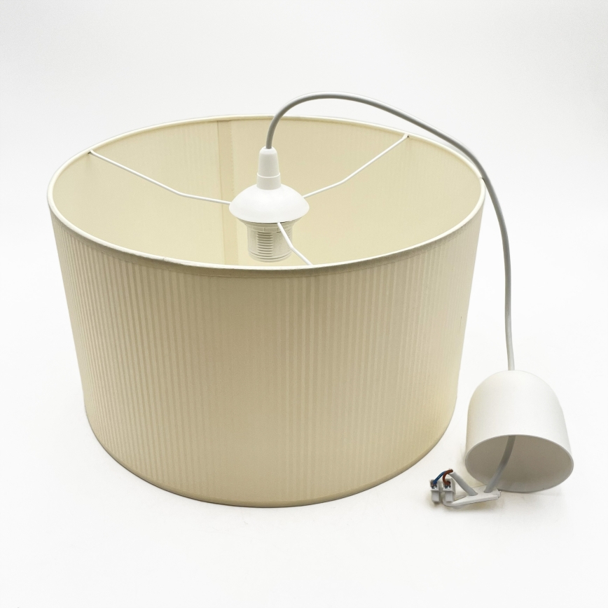 Brilagi - Pendel på ledning SIRIJA MODERN 1xE27/60W/230V Ø 35 cm cremefarvet