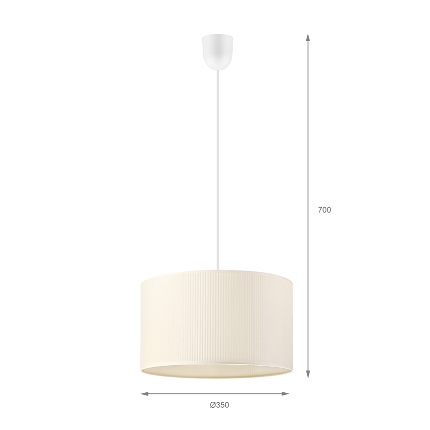 Brilagi - Pendel på ledning SIRIJA MODERN 1xE27/60W/230V Ø 35 cm cremefarvet