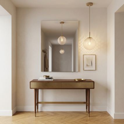 Brilagi - Pendel på ledning STELLA 1xE27/60W/230V Ø 18 cm beige/guld