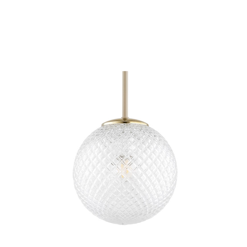 Brilagi - Pendel på ledning STELLA 1xE27/60W/230V Ø 18 cm beige/guld