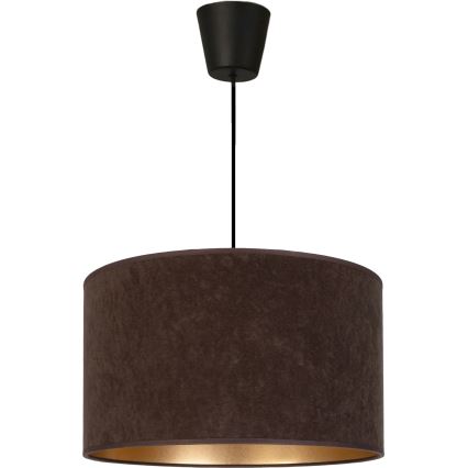 Brilagi - Pendel på ledning VELVET 1xE27/60W/230V Ø 40 cm brun/guld