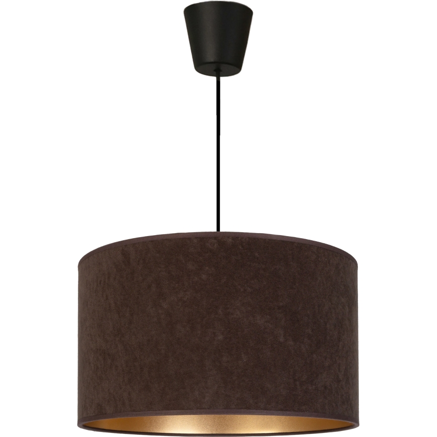 Brilagi - Pendel på ledning VELVET 1xE27/60W/230V Ø 40 cm brun/guld