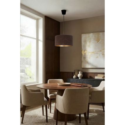 Brilagi - Pendel på ledning VELVET 1xE27/60W/230V Ø 40 cm brun/guld