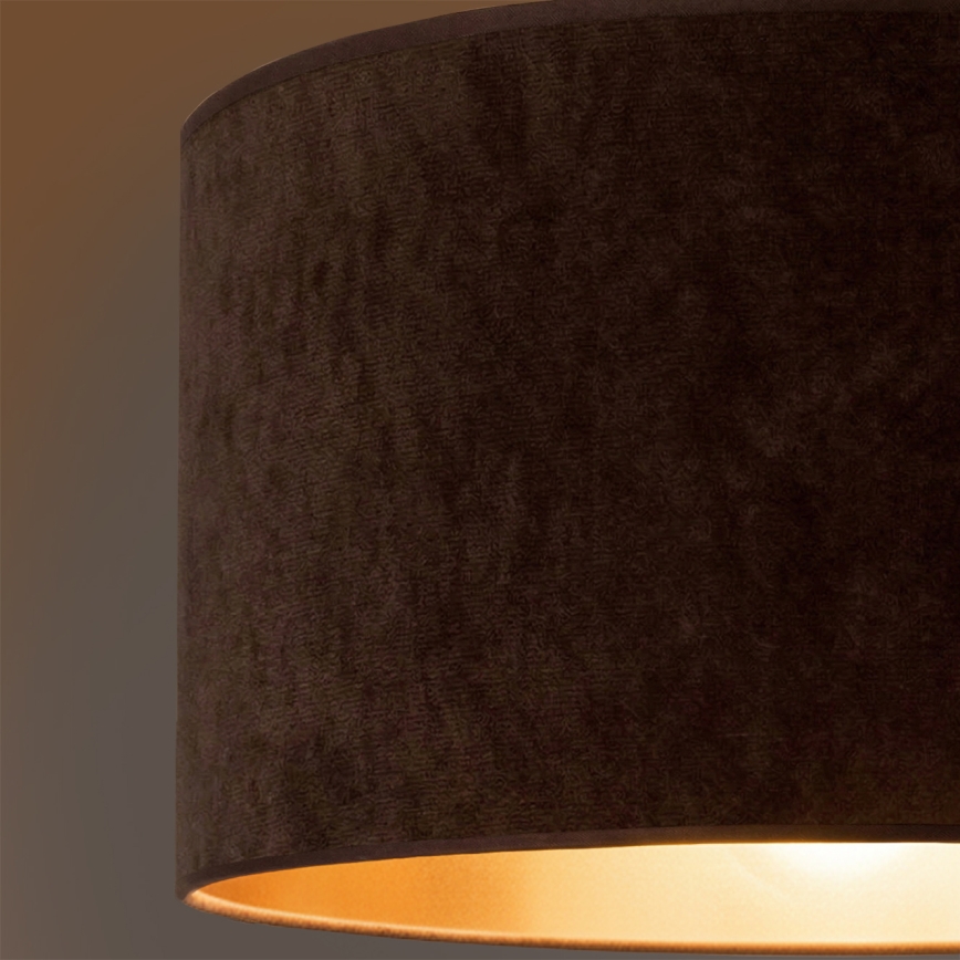Brilagi - Pendel på ledning VELVET 1xE27/60W/230V Ø 40 cm brun/guld