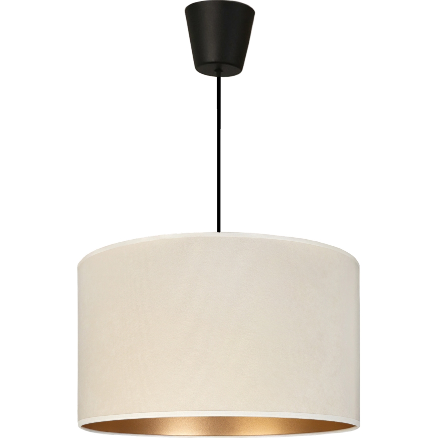 Brilagi - Pendel på ledning VELVET 1xE27/60W/230V Ø 40 cm creme/guld