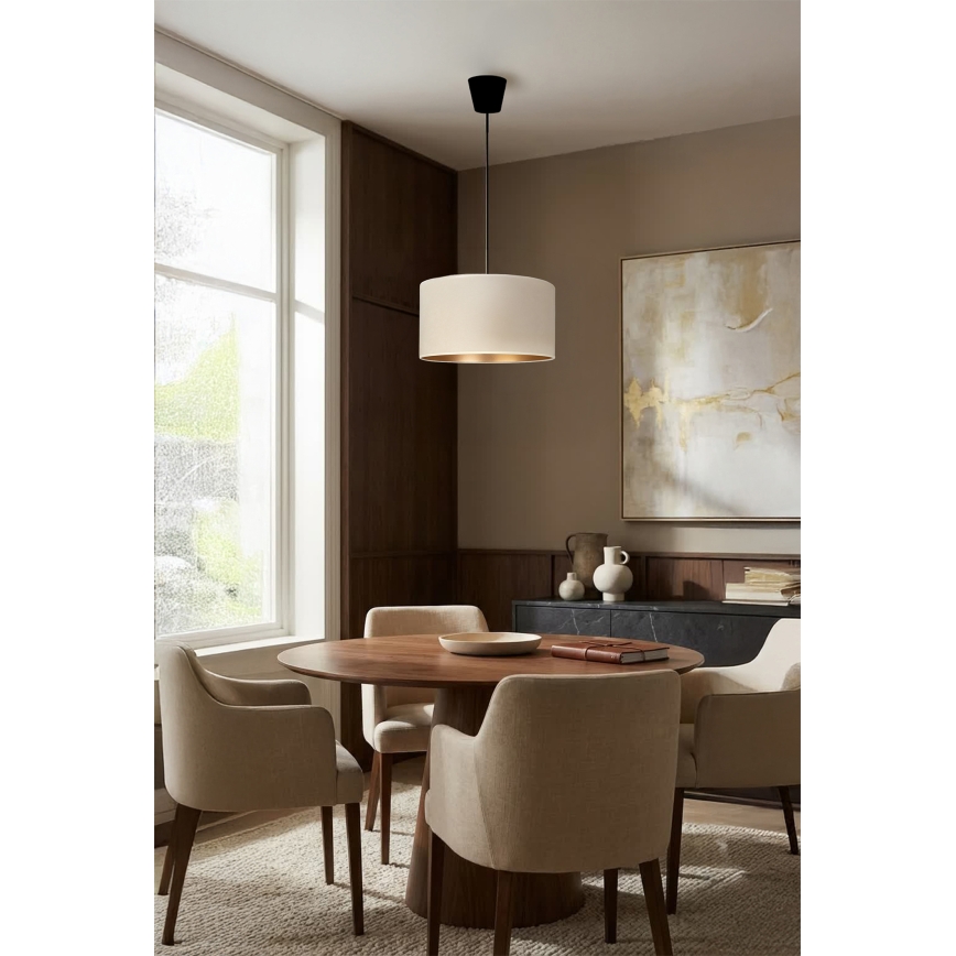 Brilagi - Pendel på ledning VELVET 1xE27/60W/230V Ø 40 cm creme/guld