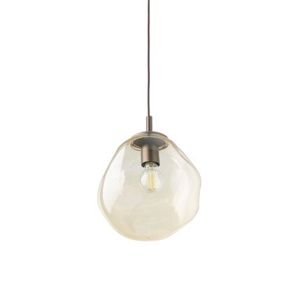 Brilagi - Pendel på wire VULCANO 1xE27/15W/230V Ø 25 cm bronze/røgbeige