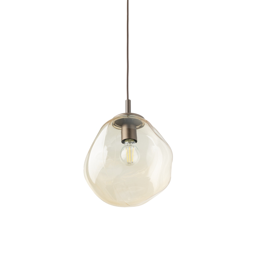 Brilagi - Pendel på wire VULCANO 1xE27/15W/230V Ø 25 cm bronze/røgbeige