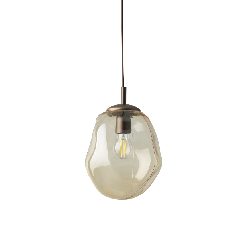 Brilagi - Pendel på wire VULCANO 1xE27/15W/230V Ø 25 cm bronze/røgbeige