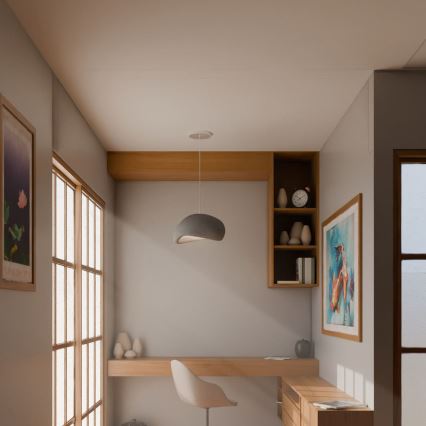 Brilagi - Pendel på ledning WABI SABI 1xE27/40W/230V grå