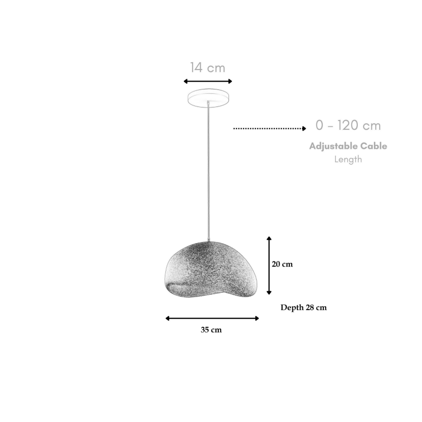 Brilagi - Pendel på ledning WABI SABI 1xE27/40W/230V hvid