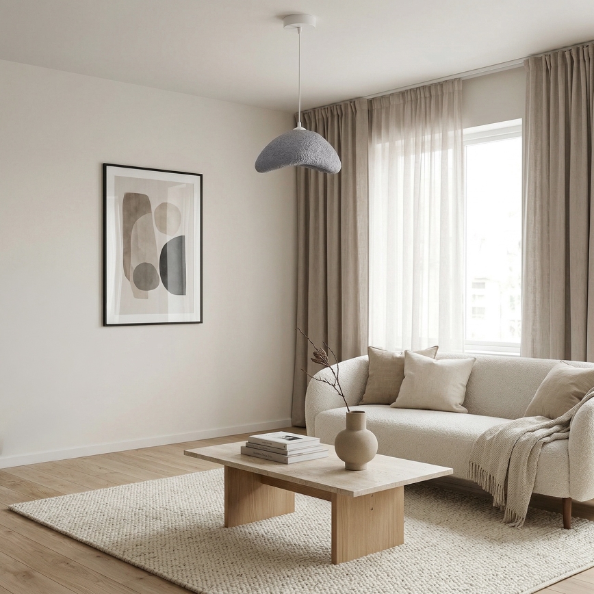 Brilagi - Pendel på ledning WABI SABI 1xE27/40W/230V Ø 33 cm grå