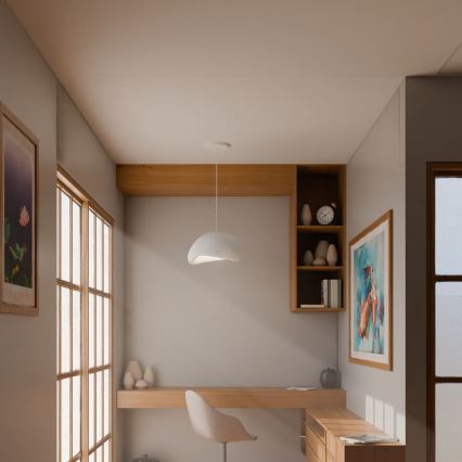 Brilagi - Pendel på ledning WABI SABI 1xE27/40W/230V Ø 35 cm hvid