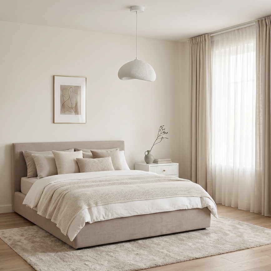 Brilagi - Pendel på ledning WABI SABI 1xE27/40W/230V Ø 35 cm hvid